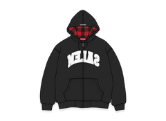 Supreme x SALEM Zip Up Hooded Sweatshirt "Black" view 1
