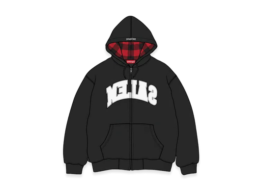 Supreme x SALEM Zip Up Hooded Sweatshirt "Black"