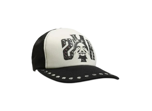 HYSTERIC GLAMOUR See No Evil Studded Mesh Cap "Black"