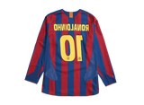 Nike FC Barcelona 2005/06 Reissue Ronaldinho Replica Long Sleeve Jersey "Red/Navy" view 1