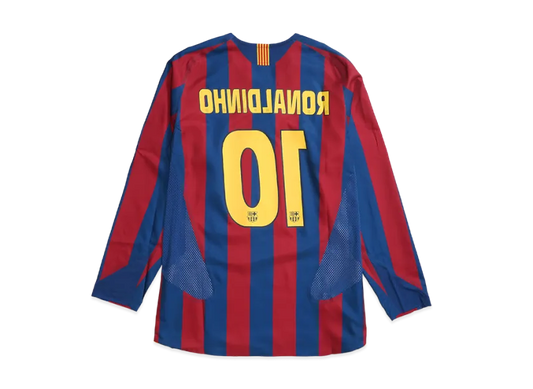 Nike FC Barcelona 2005/06 Reissue Ronaldinho Replica Long Sleeve Jersey "Red/Navy"