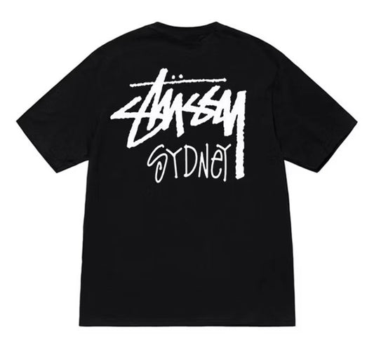 STUSSY SYDNEY Logo Tee Black