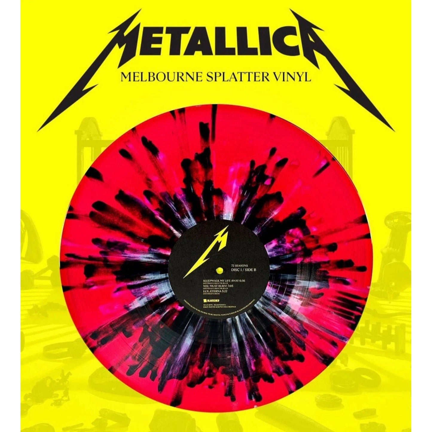 METALLICA 72 Seasons MELBOURNE Splatter Pop Up AUSTRALIA Exclusive Vinyl Record