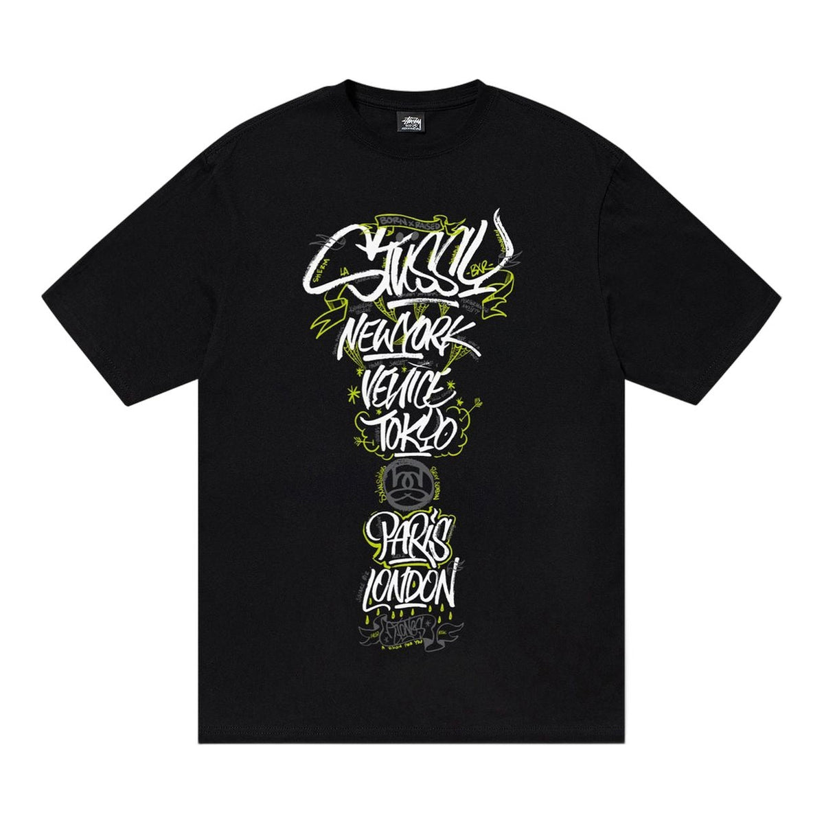 Stussy x Born X Raised Handstyles Tee 'Black'