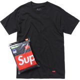 Supreme®/Hanes® Tagless Tees (3 Pack) — Black view 1