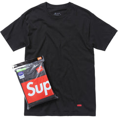 Supreme®/Hanes® Tagless Tees (3 Pack) — Black view 1