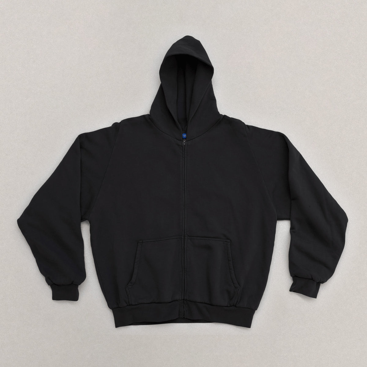 Yeezy Gap Cotton Fleece Zip-Up Hoodie - Black