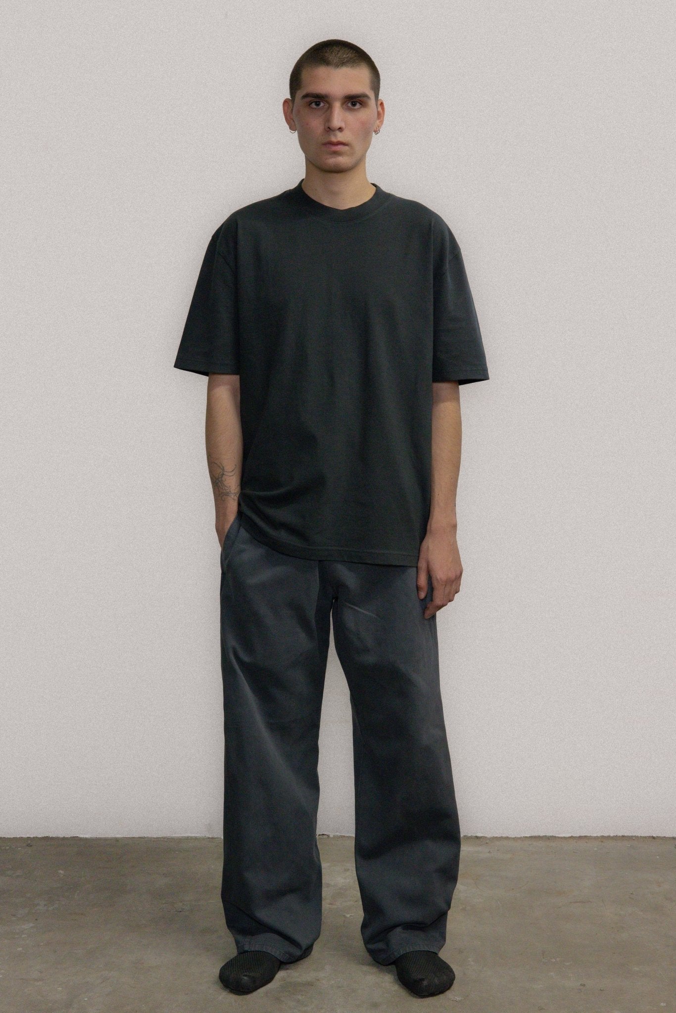 Balenciaga x Gap heavyweight tee, on model